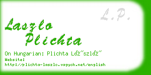 laszlo plichta business card